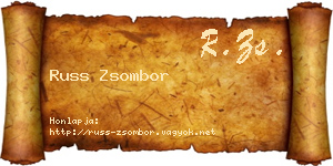 Russ Zsombor névjegykártya